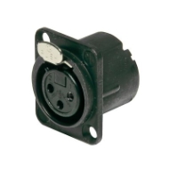 5x XLR Buchse 3-polig – Panel-Mount Sockel Für Audio-Geräte, Schwarz/silber