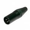 xLR Stecker Male 3 polig, Schwarz